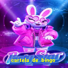 cartela de bingo para cha revela??o