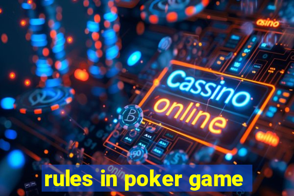 rules in poker game