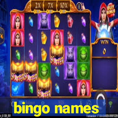 bingo names