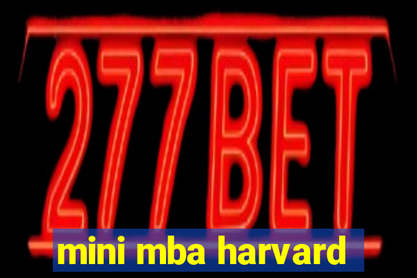 mini mba harvard