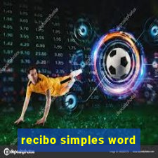 recibo simples word