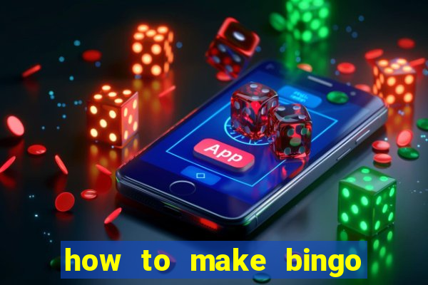 how to make bingo cards in excel