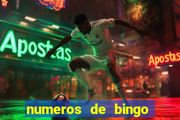 numeros de bingo del 1 al 75