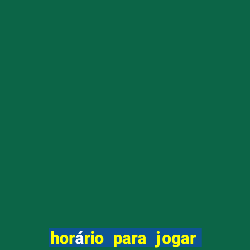 horário para jogar fortune ox