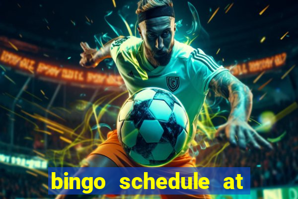 bingo schedule at mohegan sun