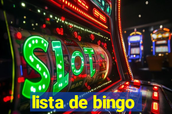 lista de bingo