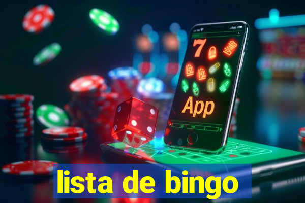 lista de bingo