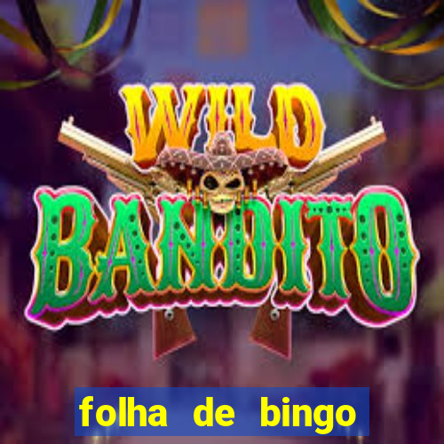 folha de bingo para imprimir