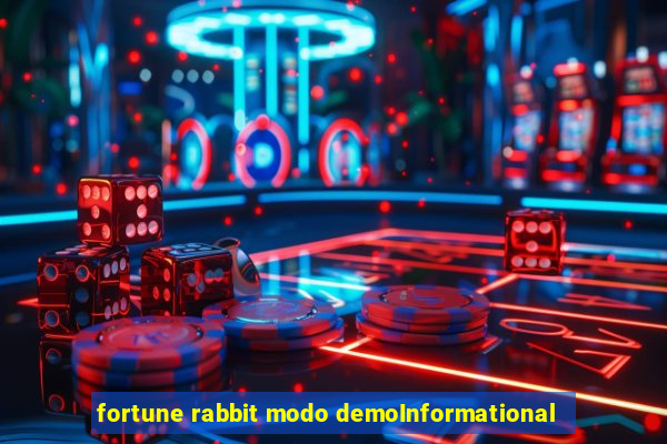 fortune rabbit modo demoInformational