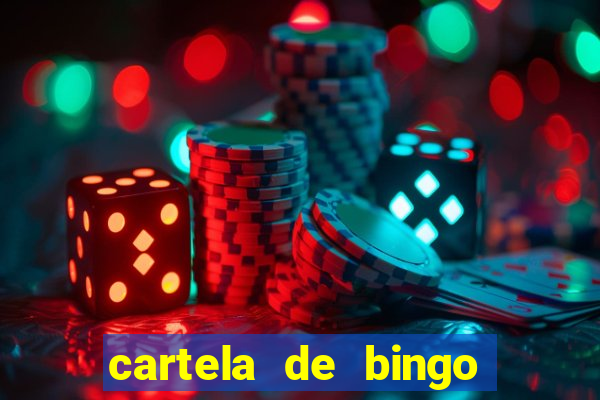 cartela de bingo cha de bebe