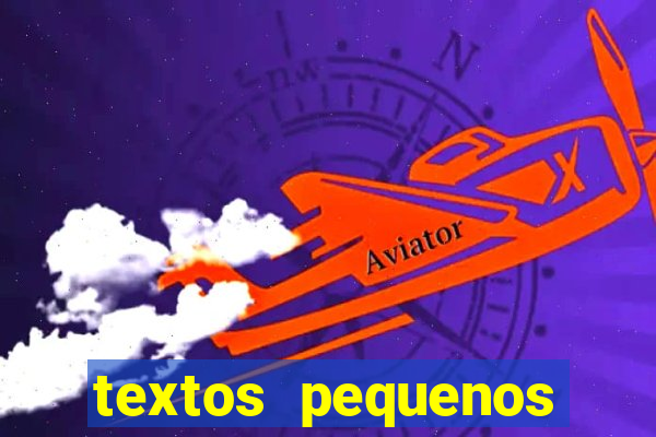 textos pequenos para alfabetizar